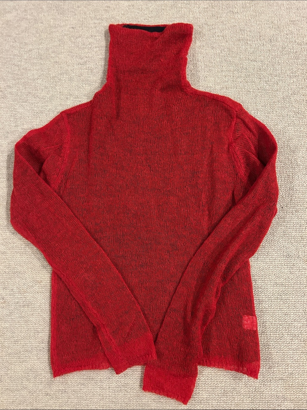 Red Turtleneck Sweater - Women
